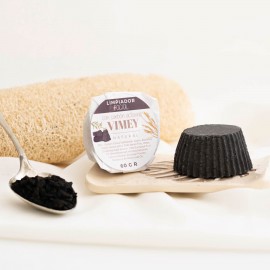 Limpiador facial sólido exfoliante con carbón activado